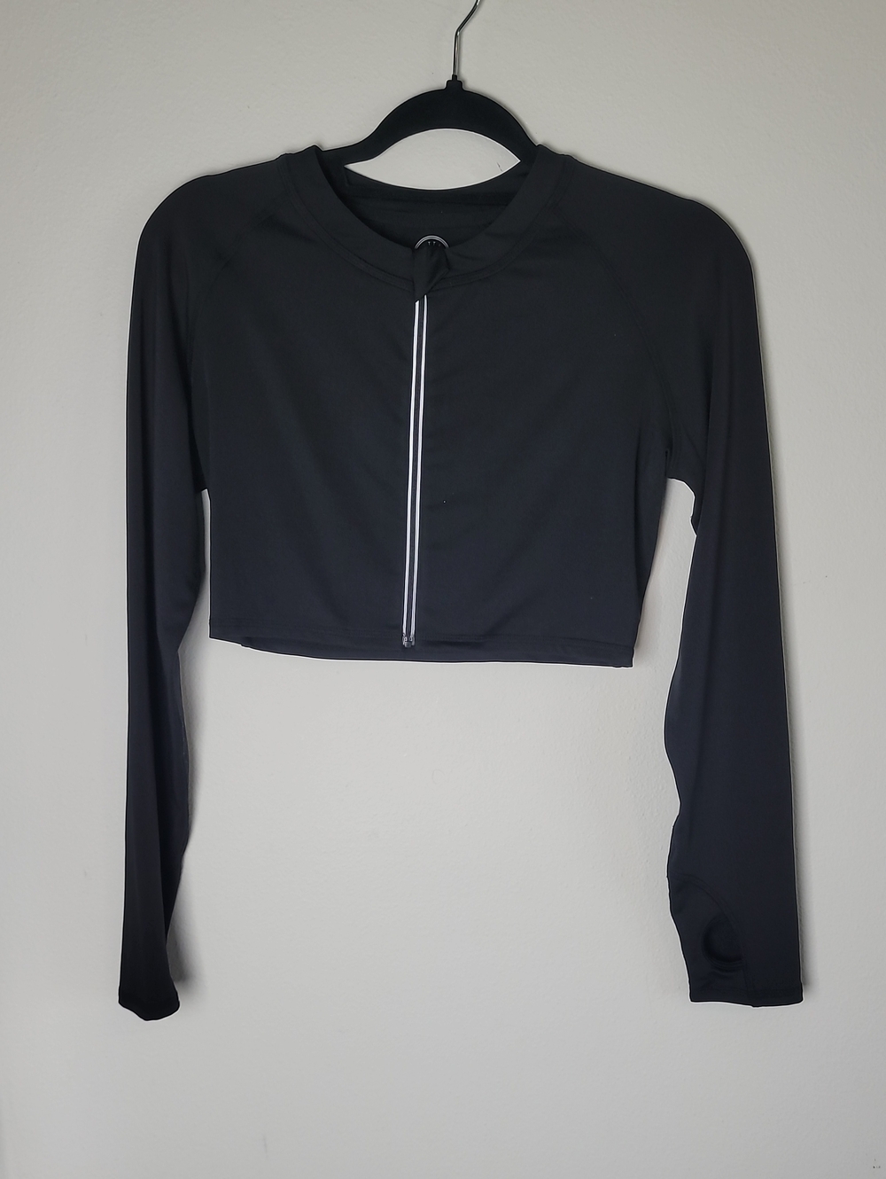 Mott50 Full Zip up long sleeve rash guard/swim cropped top Medium
